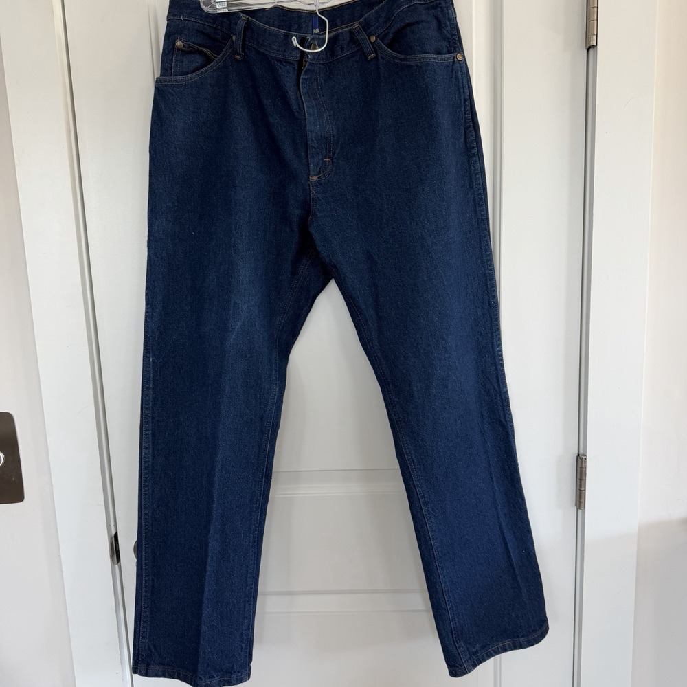Wrangler Men Blue Denim Jeans 38x32 47MWZ Regular Fit